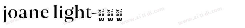joane light字体转换